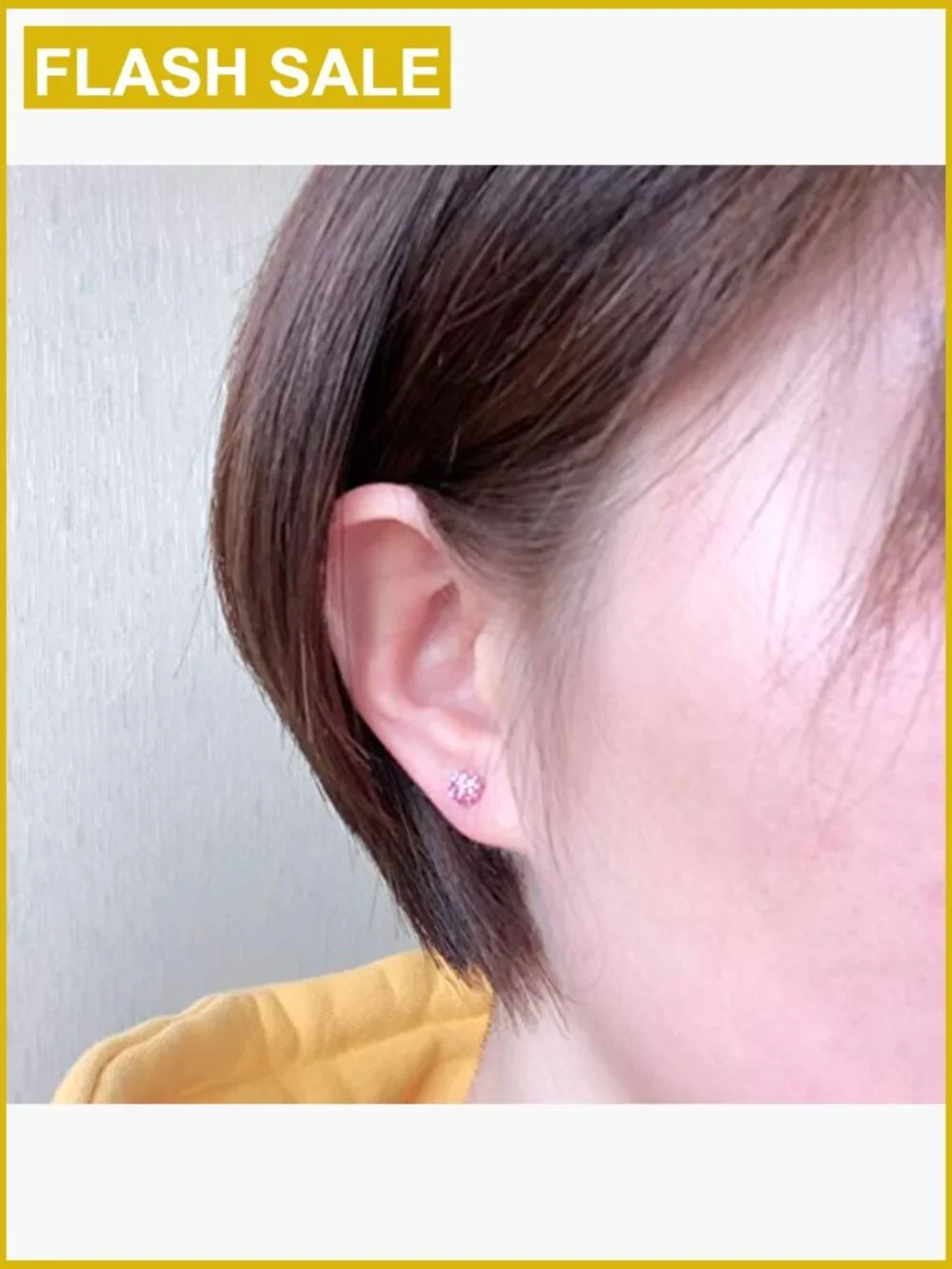 20G Stud Earrings Set for Girls Sensitive Ears with Screw on Safety Backs